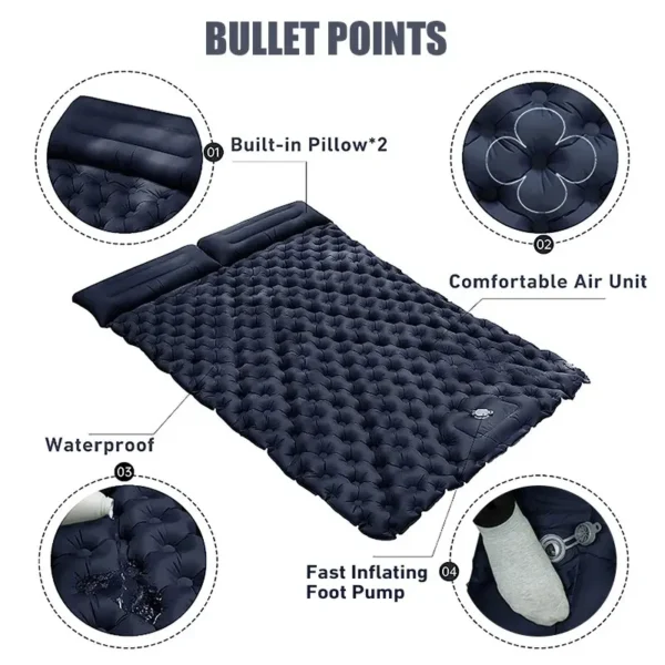 WESTTUNE Double Inflatable Mattress with Built in Pillow Pump Outdoor Sleeping Pad Camping Air Mat for.jpg 3
