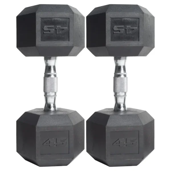 2 pack Barbell 45lb Coated Hex Dumbbell